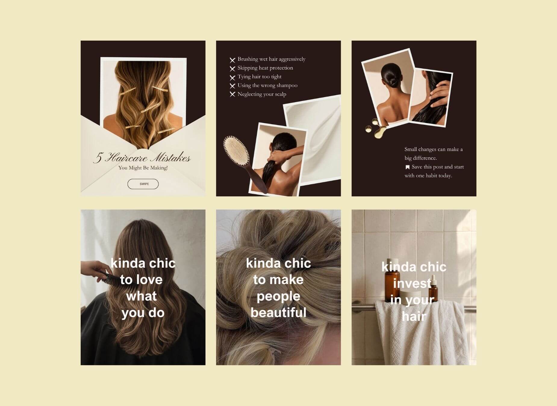 Template hair brown 4