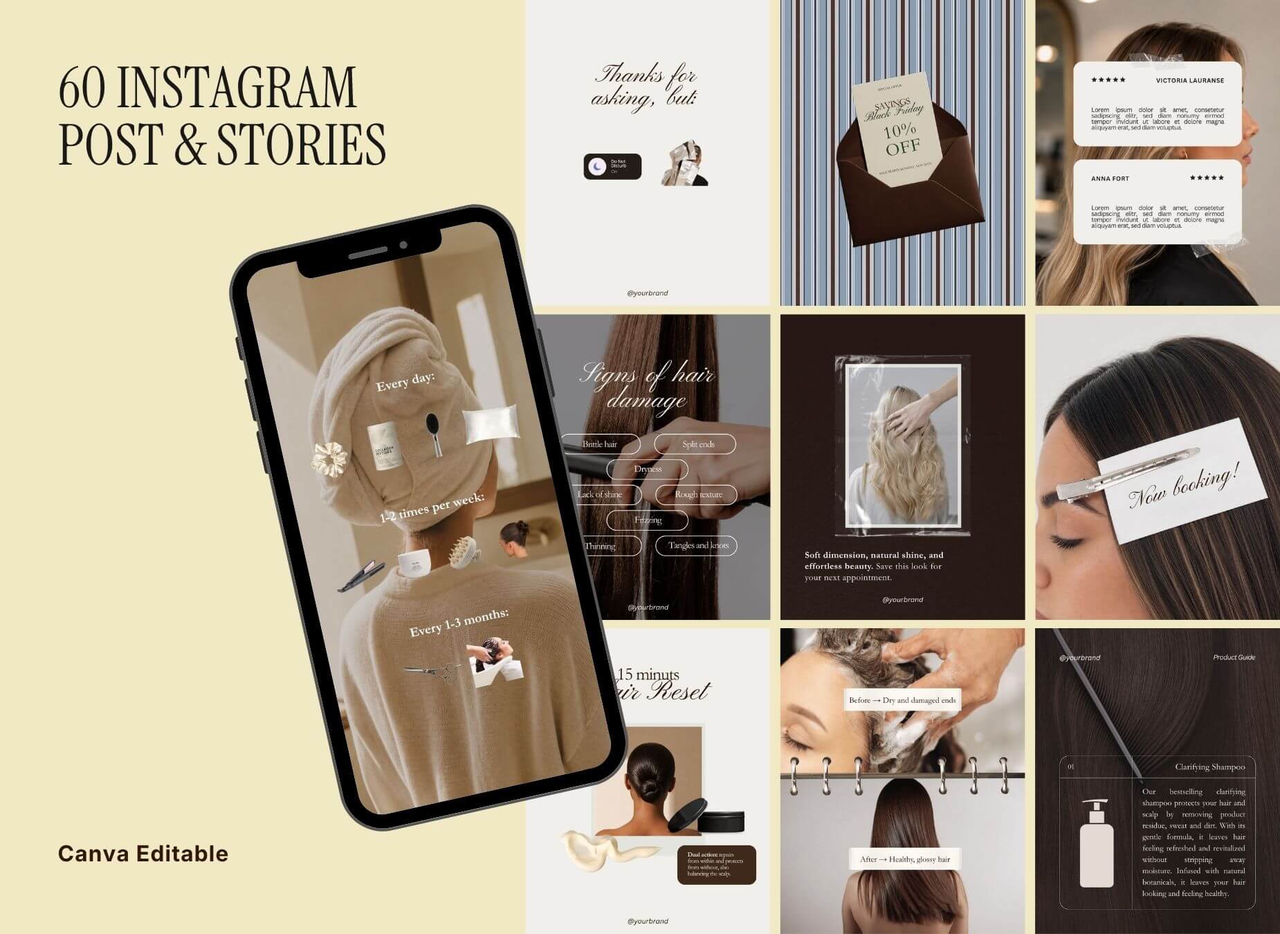 Template hair brown cover